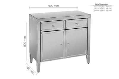 VALENCIA 2 DRAWER 2 DOOR SIDEBOARD - Image 6