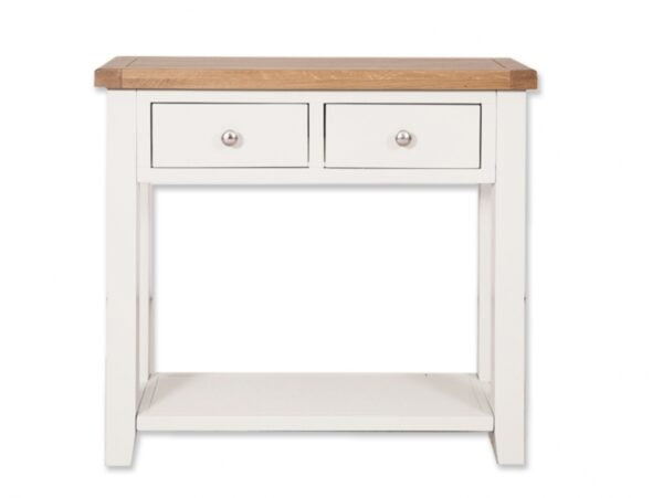 Melbourne White 2 Drawer Console Table