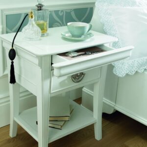 Chantilly White 1 Drawer Nightstand