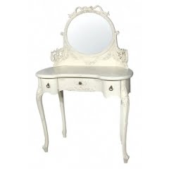 Antique small dressing table with mirror