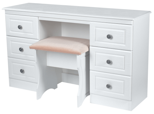 Pembroke Kneehole Dressing Table In White