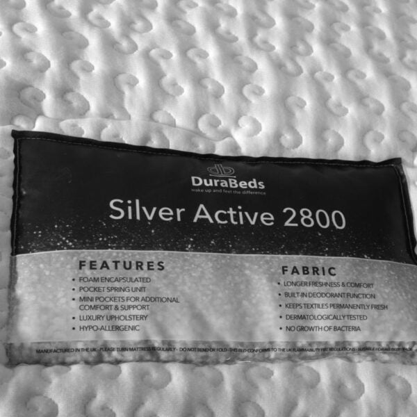 Silver Active 2800 Pocket Sprung Mattress By DURA Beds