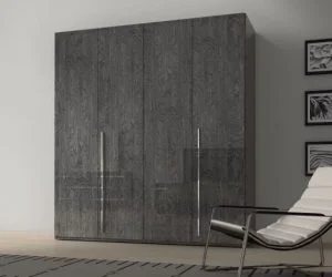 Sarah 4 door wardrobe grey birch