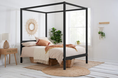 BARGAIN 4 POSTER BEDS | 4 POSTER BLACK BED | CHEAP 4 POSTER BED | NEXT DAY BEDS