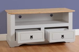 Corona tv unit 2 drawer (grey)