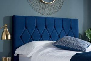 Loxley Fabric Bed - Blue