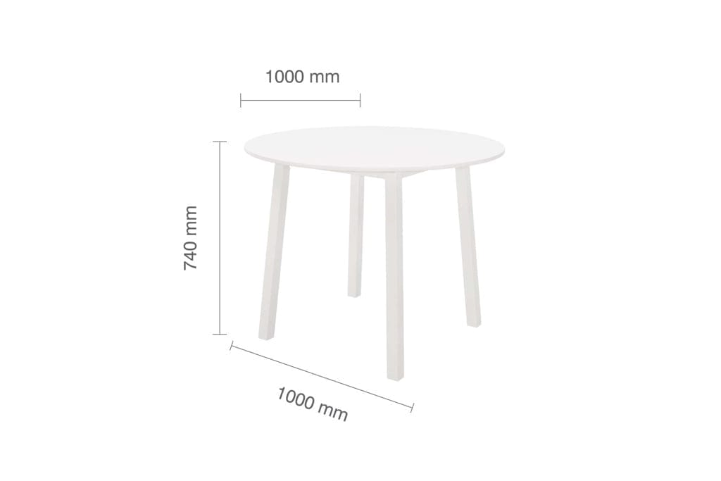 PICKWORTH ROUND DINING TABLE WHITE - Image 4