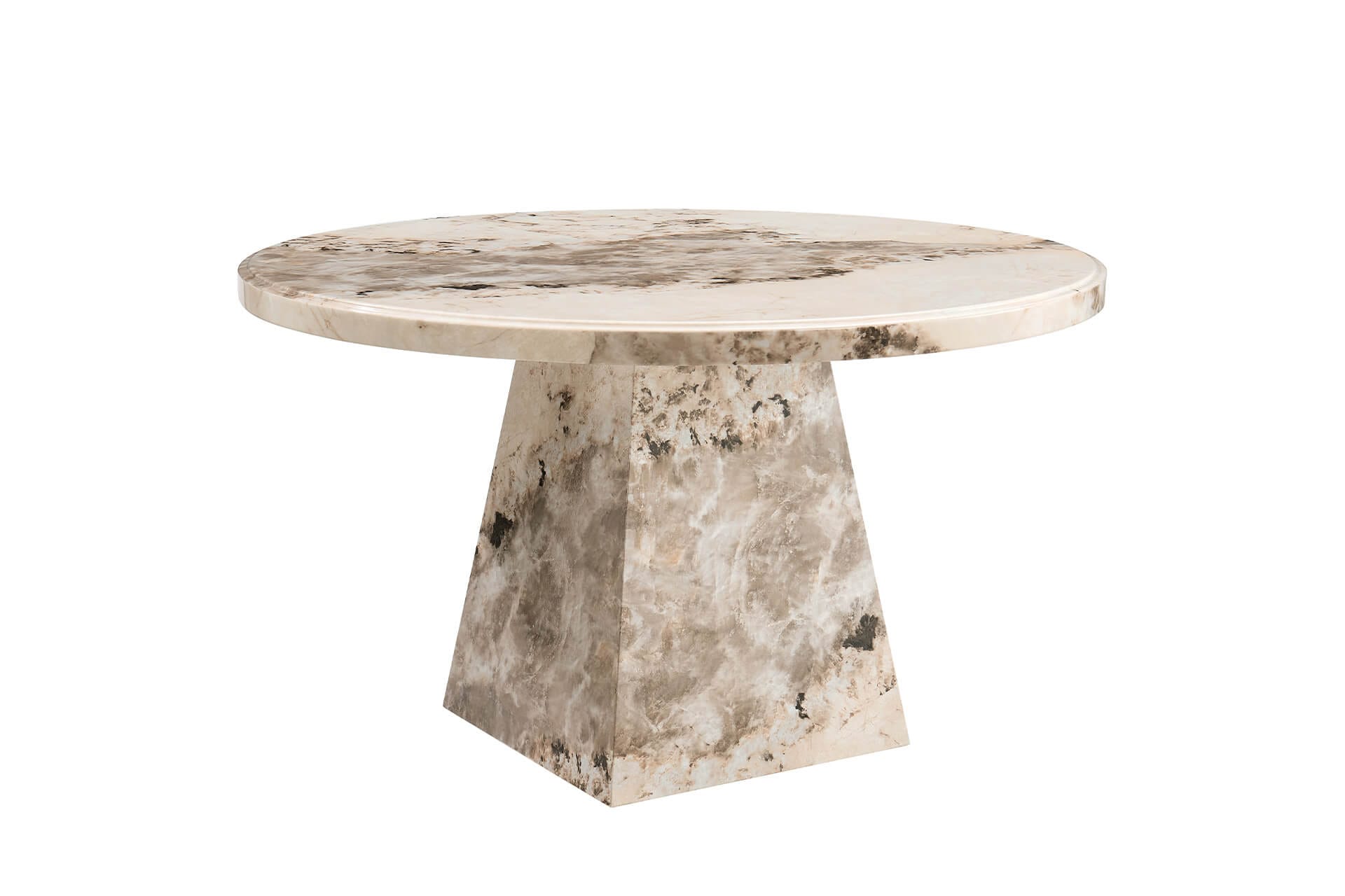 Artemis Round Dining Table 1300 Mottled Mocha - Image 3