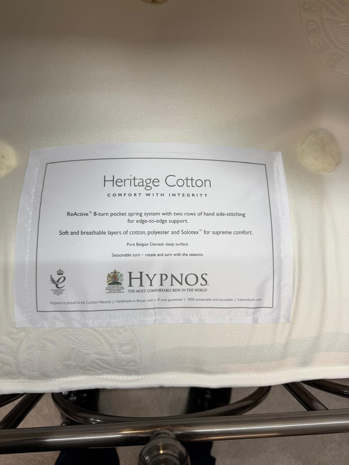 Hypnos Heritage Cotton Complete Divan Package - Image 6