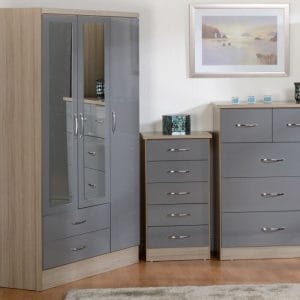 Nevada 3 Door 2 Drawer Wardrobe