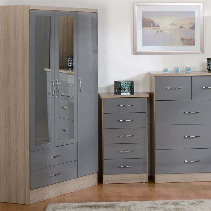Nevada 3 Door 2 Drawer Wardrobe