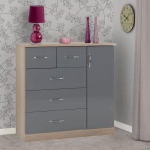 Nevada 5 Drawer Low Wardrobe